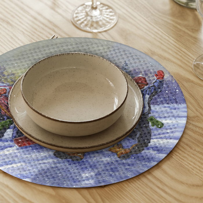Hermia Set de 4 Manteles Individuales Multicolor de 37 cm